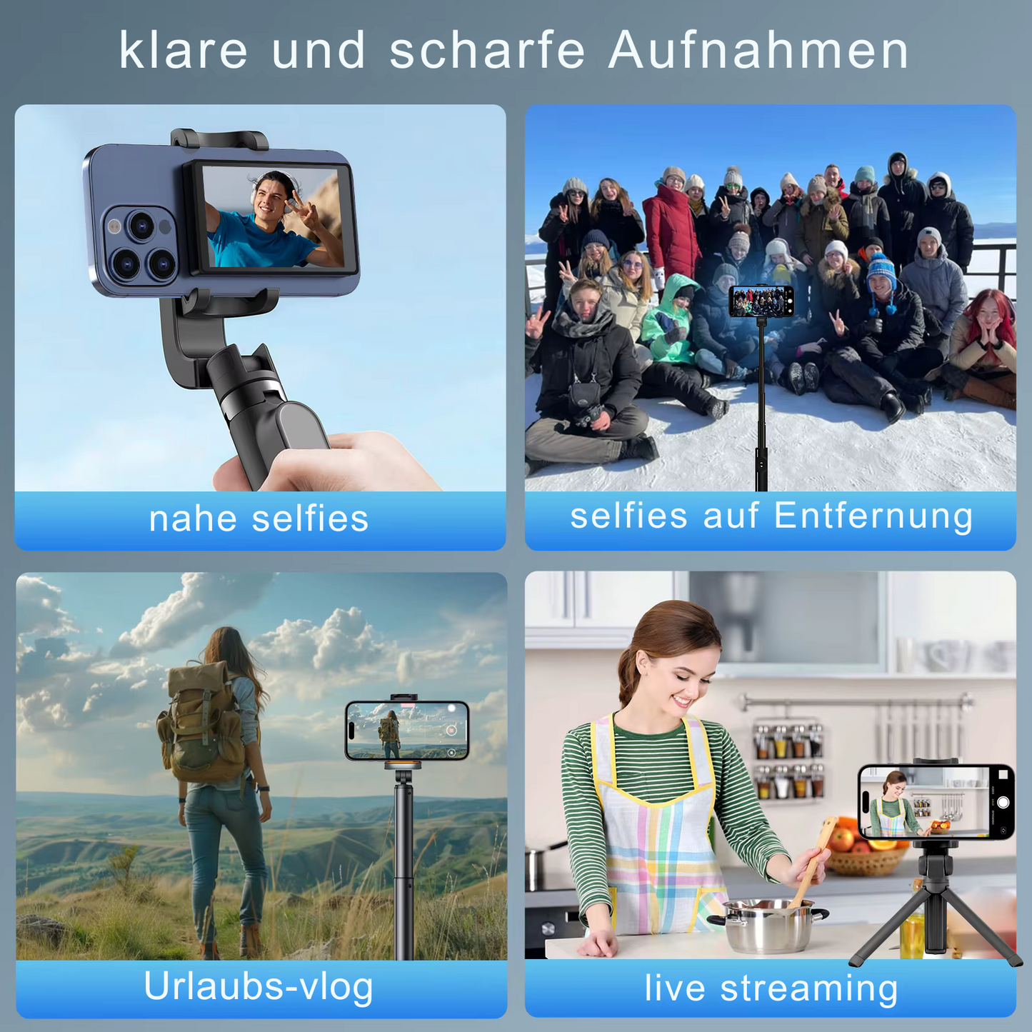 Selfie-Monitor mit Vlog-Livestream