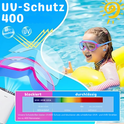 Schwimmbrille für Kinder mit großem Rahmen