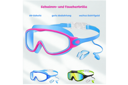 Schwimmbrille für Kinder mit großem Rahmen