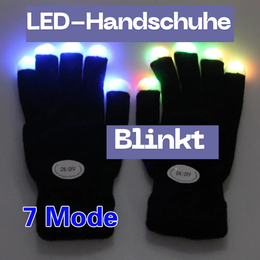 LED Leuchthandschuhe Party Rave Blinkend Für Kinder & Erwachsene