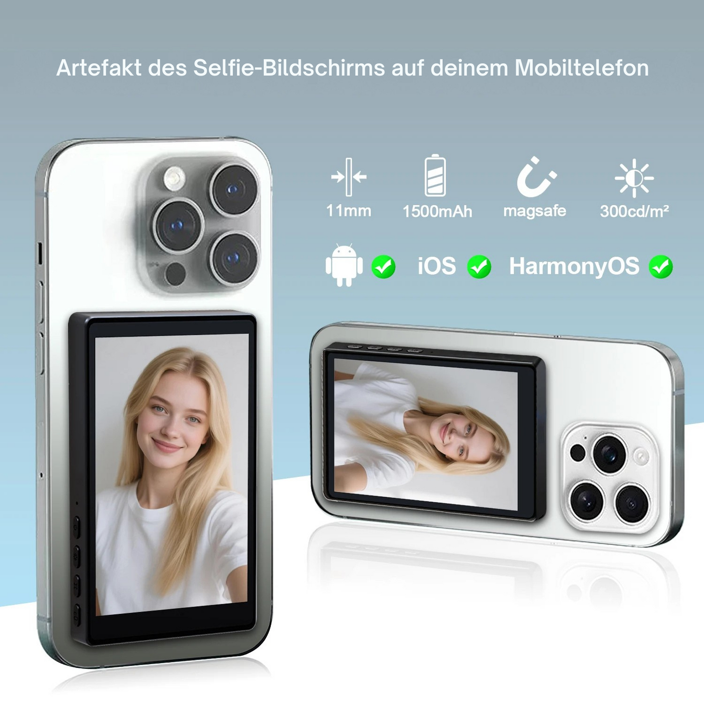 Selfie-Monitor mit Vlog-Livestream