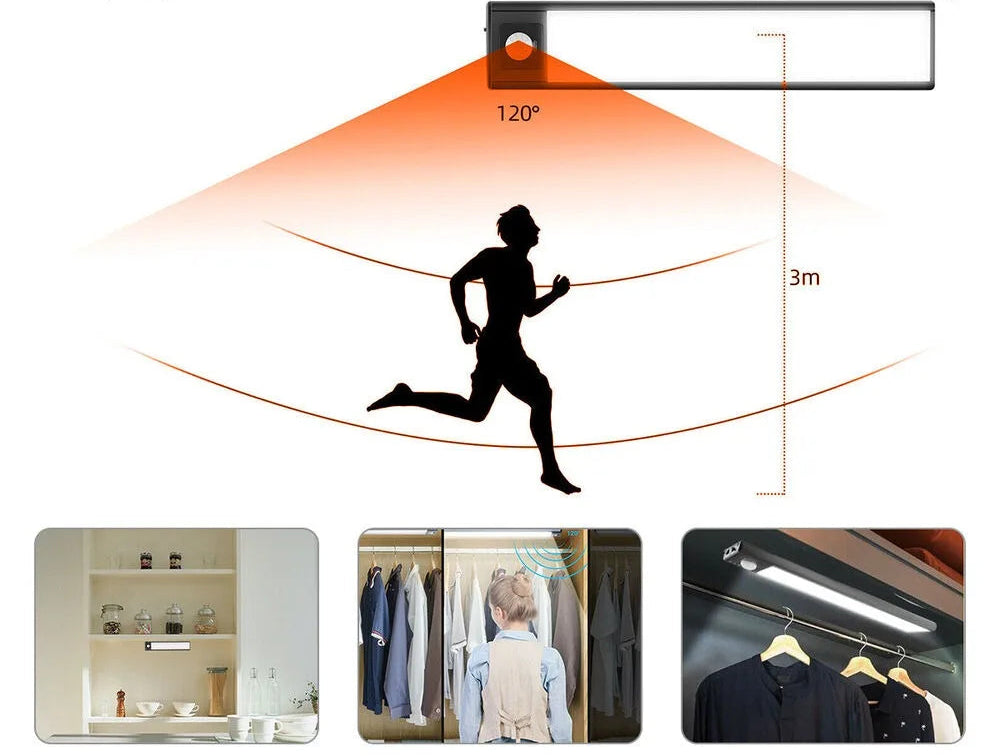 LED Unterschrank Licht Bewegungsmelder Dimmbar Wiederaufladbar