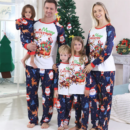 Weihnachts Familien Partnerlook Pyjamas 2025 | Eltern Kinder Set