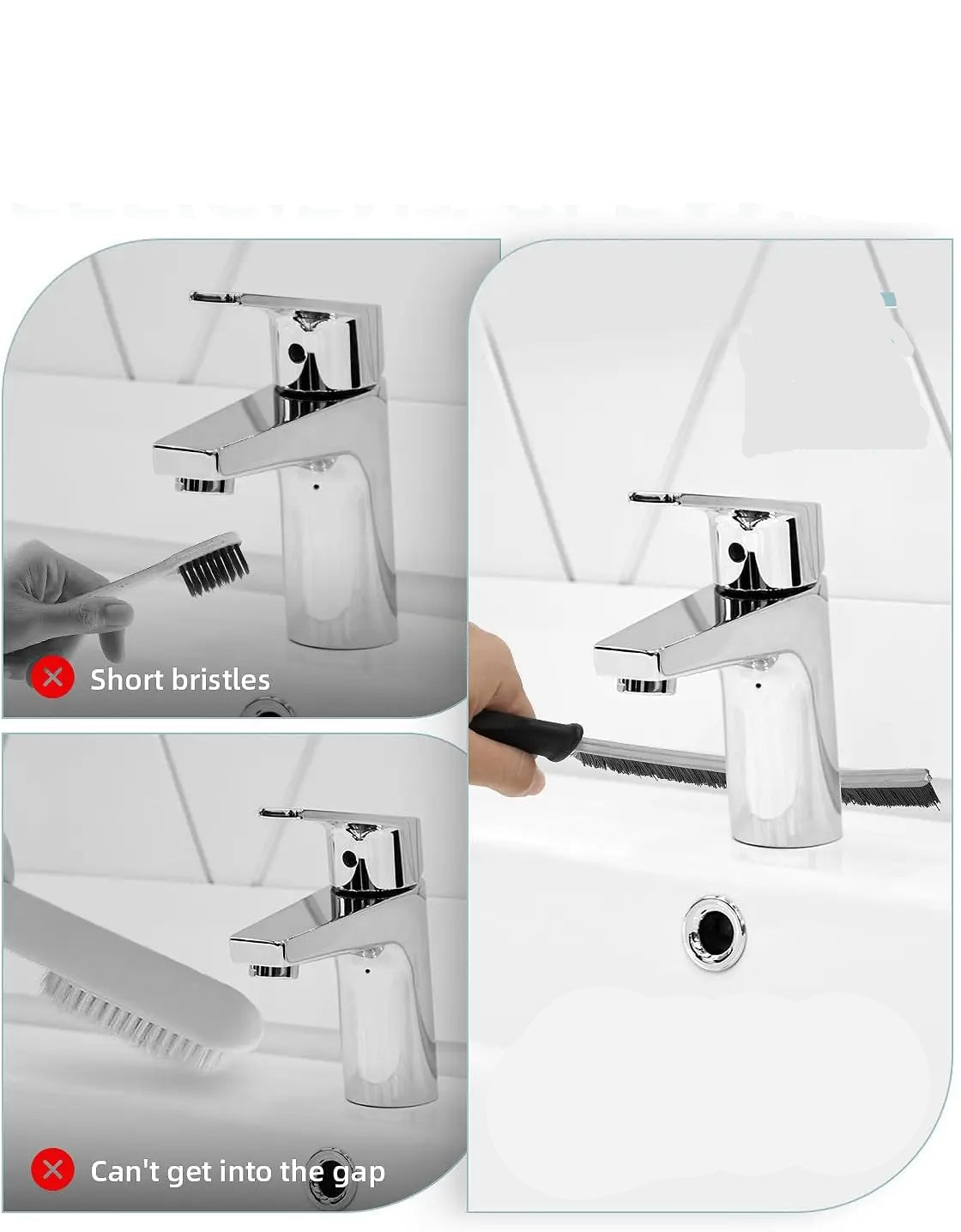 Fugenreinigungsbürste für Bad und Haushalt, Reinigungswerkzeug