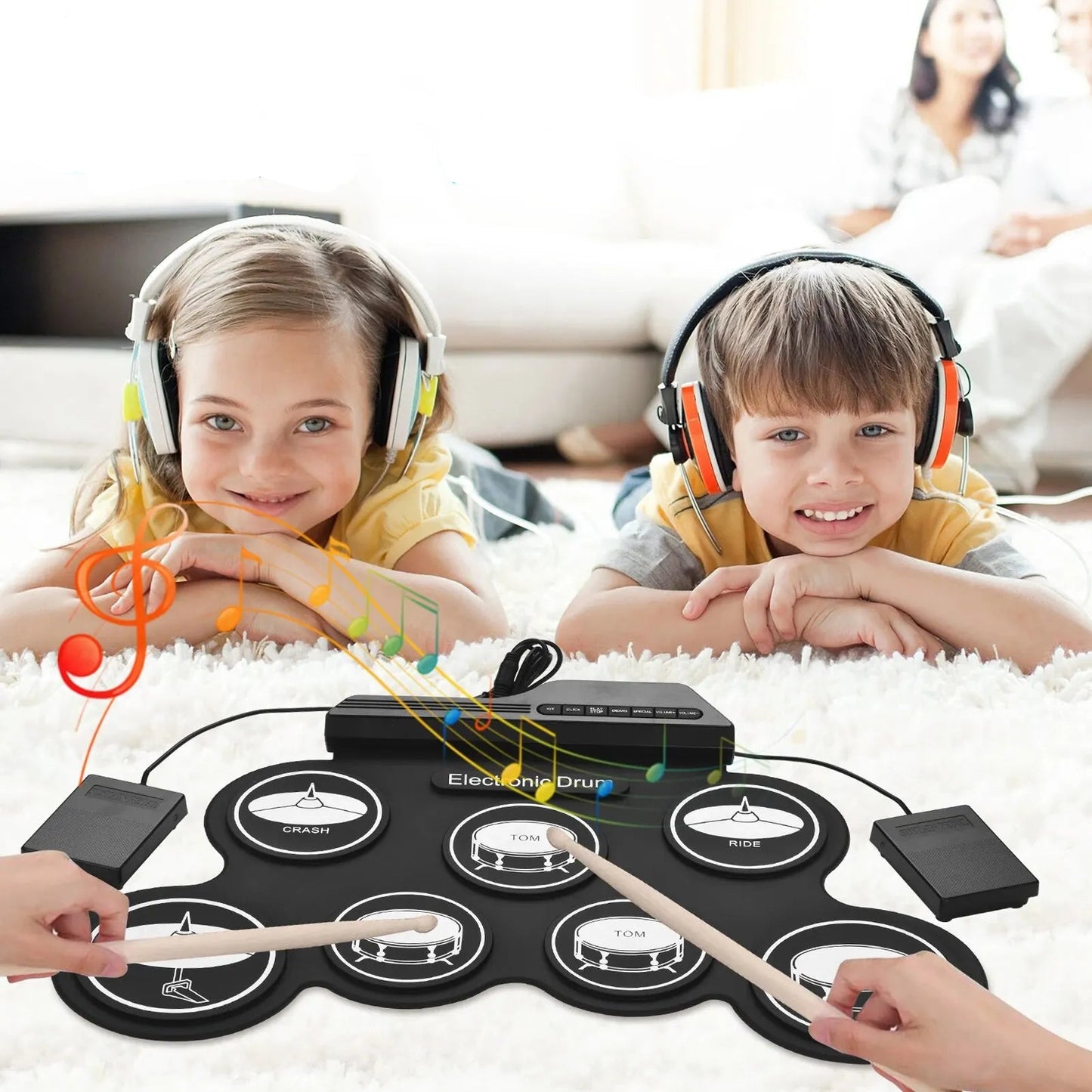 Tragbares USB Roll-Up E-Drum Pad