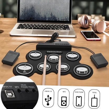 Tragbares USB Roll-Up E-Drum Pad